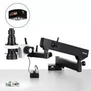 AmScope H800 0.7X-5X LED Microscope Articulating Arm w Clamp+18MP Camera USB 3.0