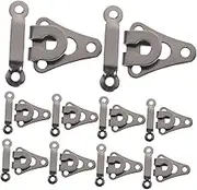 Veemoon 10Sets Durable Pant Hooks with Eye Closure for DIY Crafting Resistant Sewing Accessories for Garment Decoration Easy to Use Crafts