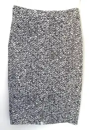 Womens Portmans Size 8 Black & White Straight Fitted Skirt Front Split BNWT