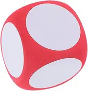Yardwe Large Foam Dice Giant Blank Dice 6cm Write On Wipe Off Red Dry Erase Block Cube for Games, Party, Classroom, Teaching 1PCS