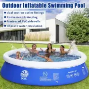 JILONG 2.4x0.63m/2.4x0.76m/3.0x0.76m/3.6x0.76m Blue Above Ground Inflatable Swim