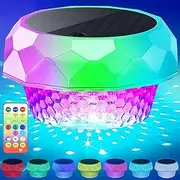 Joycome Pool Lighting Solar Pond Decoration, Pool Lights Underwater with Remote Control, Dimmable Colour-Changing Floating Pool Lamp Waterproof Floating Pool Lights for Whirlpool Bathtub Garden