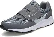 [Leader Show] Women's Elderly Casual Comfort Walking Shoe Safety Flats Non-Slip Hook & Loop Sneakers