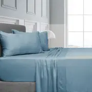 Elan Bamboo Innovations Luxurious Home Bed Sheet Bedding Set Denim - Blue