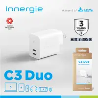 在飛比找momo購物網優惠-【Innergie】C3 Duo 30瓦 USB-C 雙孔萬