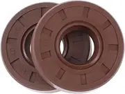 X AUTOHAUX Universal Oil Seal TC Seal Ring Rotary Shaft Seal 17x40x10mm High Pressure FKM Rubber Brown 2 Pcs