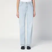 [Bottega Veneta] Light blue jeans with Intrecciato patch 40 IT Blue