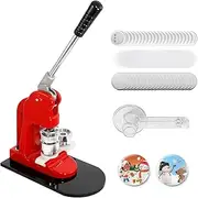 Button Maker Kit, Pin Maker, Badge Maker Machine, 1 Mold, 100 Sets of Materials, 1 Circular Cutter, Sliding Guide, Hard Material, for Badges, Keychains, Refrigerator Magnets, Bottle Openers 25mm