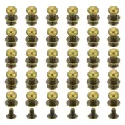 30Pcs 10mm Chicago Screws Round Head Button Leathercraft Rivets, Bronze