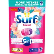 Surf Laundry Detergent Capsules Tropical 30 Washes 30 Pack