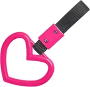 Kei Project JDM Tsurikawa Ring Japanese Subway Train Bus Handle Hand Strap Drift Charm Bosozoku (Heart: Pink/Black)