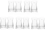 BUGUUYO 5sets 2pcs Glass Milk Jugs Syrup Pitchers for Kitchen Bar Elegant Condiment Jars for Sauces Liquids for Home Commercial Use 2pcs*5