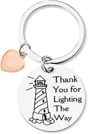 [YALLNASL] Teacher Appreciation Gifts Keychain for Women Thank You for Lighting the Way Keyring for Teachers Mentor Thank You Leaving Gifts for Leader Manager Goodbye Farewell Gifts