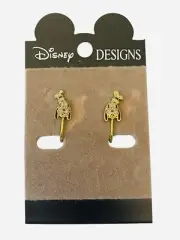 Vintage Disney Designs Goofy Gold Tone Clip On Earrings