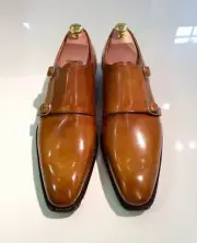 Handmade Men's Ten Monk Leather Comfortable Customize For Wedding and Party Shoe