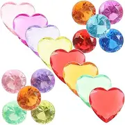 JUMPLAWN 100Pcs Acrylic Gems for DIY Crafts Princess Castle Treasure Creative Hair Accessories Nail Charms Imaginative Fun