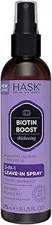 HASK Biotin Boost Thickening 5-in-1 Leave-In Conditioner for all hair types, colour safe, gluten-free, sulfate-free, paraben-free - 1 175 mL Bottle
