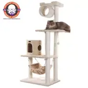 Armarkat 62 Real Wood Cat tree With Scratch posts Hammock for Cats And Kitte...