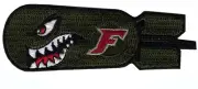F Bomb WW2 Shark Teeth Nose Art Patch for VELCRO® BRAND Hook Fasteners