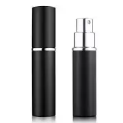 5ml Refillable Perfume Atomizer Bottle for Travel Spray Scent Pump Case (Black)