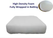 FoamRush 10" x 24" x 24" High Density Foam with Dacron/Batting Fully Wrapped