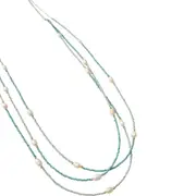 LVD Necklace w/ Stone Beads Home Jewellery Decoration Accessory 96cm Freya