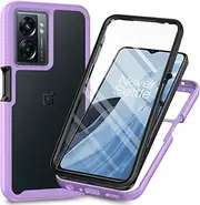 [XINNI] Case for Oppo A57 4G 2022/Oppo A57S/A77 5G, 360 Degree Shockproof Protective All-Round Protection with Built-in Screen Protector, Robust Bumper Outdoor Cover, Light Purple
