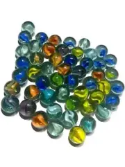 Marbles - 100Pcs - Glass Playing Balls - Kanche - Goli - Indian Game-15 Mm