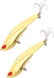 SHOWERORO 2PCS Fishing Lures Bait Lifelike Fishing Bait Lifelike Bass Lure Fish Baits Tackle Metal Fishing Bait Fishing Tackle Hard Lure Artificial Bait Lure 16g Sequins Freshwater