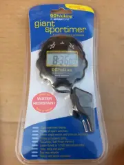 Sportline Giant All Purpose Sports Timer Stopwatch with whistle Black #GW2787BK