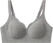[Generic] Front Closure Wireless Bra Soft Comfortable Bras Everyday Bras Daily No Underwire Bra Beige Large Sports