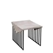 Sandra Corner Table, 18", Natural Gray - 18"