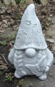 Latex gnome mold plaster cement casting concrete rubber mould 6"H x 3.5"W