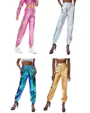 Metallic Shinny Hip Hop Sweatpants