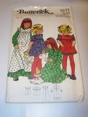 GIRLS CHILDS UNCUT BUTTERICK 5171 Sewing PATTERN DRESS PINAFORE CASUAL SIZE 4