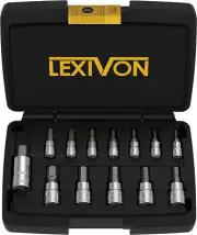 13-Piece Metric Hex Bit Socket Set, S2 Alloy Steel, Storage Case