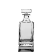 Square 26oz Whiskey Decanter with Glass Stopper Square