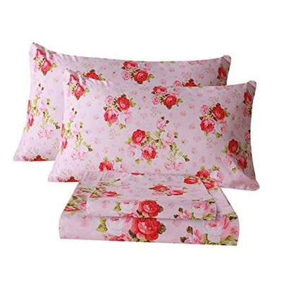 Sheet Set Pink Sheets Ultra Soft Printed Sheets Floral Sheets Deep Twin 1