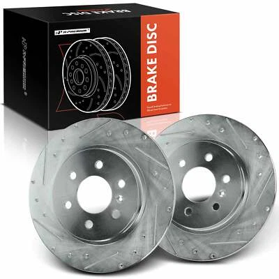 2Pcs Drilled Brake Rotors Rear for Chevrolet Uplander 06-09 Buick Pontiac Saturn (for: Chevrolet)