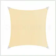 COLOURTREE Sun Shade Sail Screen Canopy 192" Patio+Pergola Cover Square Beige