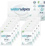 WaterWipes On The Go Wipes, 99.9% Water-Based Wipes for Travel, Sports, and to Refresh Skin, Unscented & Hypoallergenic, 100 Count (10 Packs)