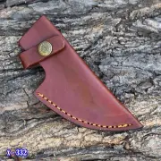 Custom Handmade Fixed blade Engraved Leather Sheath / Holster vertical Knife 332