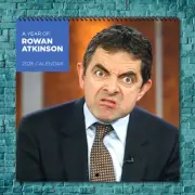 Rowan Atkinson 2026 Wall Calendar, 12-Month Celebrity Photo Calendar