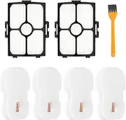 2 Pack Replacement Filter for Shark HZ3002 HZ3000 Stratos Ultralight Corded Stick Vacuum Cleaner, for Part # XFFKHZ3000 & XHFHZ3000, with Cleaning Brush