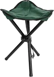 EVTSCAN Folding Camping Stool,Portable Camping Fishing Chair,Lightweight Tripod Chair,100kg Load Capacity for Outdoor Camping Hiking Fishing Picnic BBQ Travel (L-Green)