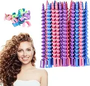 100 Pcs Spiral Perm Rods, Heatless Hair Curl Rods, Perm Wave Curlers Kit for Long Hair, Plastic Material, Styling Curling Rods for Custom Hairstyles, Random Colors