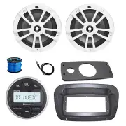 JBL Marine Radio, Spa Bezel, Adapter, Antenna, 2x 8" 375W White Speakers w/Wire