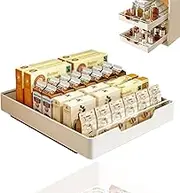Kitchen Cabinet Organizer Pull Out Drawers Slide Out Roll Out Extendable Sliding Drawer No Drill Installation Required White 40cm Width