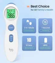 Forehead Digital Thermometer Touchless Infrared for Adult, Kids, Food Accurate