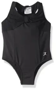 Danskin Girls' Big Tank Leotard, Black, Intermediate (6X-7)